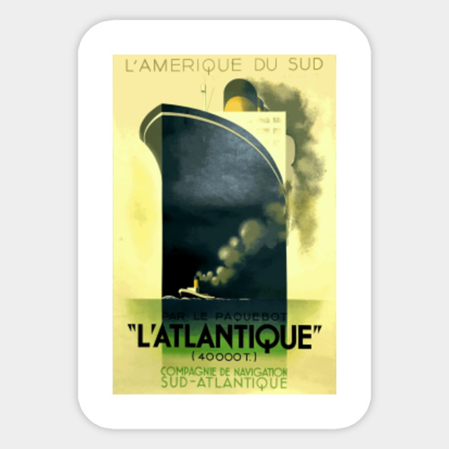 L'Atlantique Ocean Liner - Iconic Art Deco Travel Poster Design by A M Cassandre